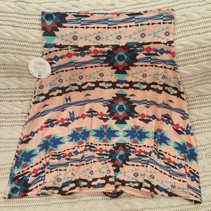 Lularoe Azure Skirt Tribal Print